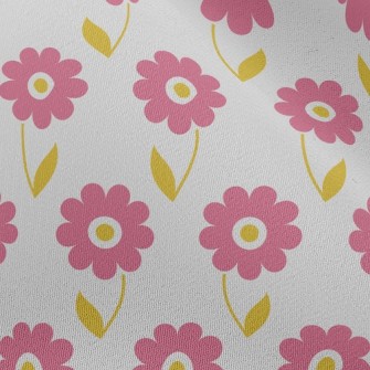 Elegant Pink Flowers Chiffon