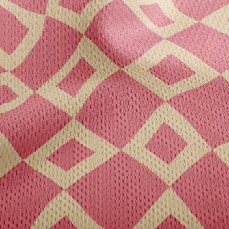 Empty Diamond Lattice Athletic Mesh Flat Back