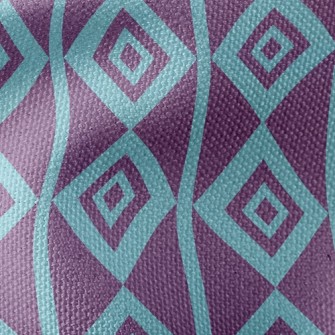 Psychedelic Purple Rhombus Waterproof Canvas