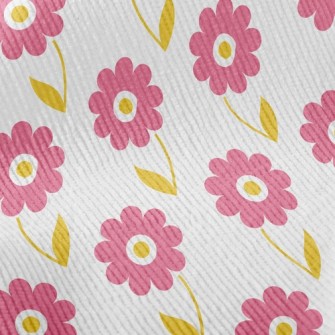 Elegant Pink Flowers Standard Corduroy