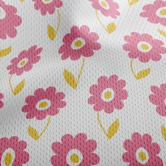 Elegant Pink Flowers Athletic Mesh Flat Back