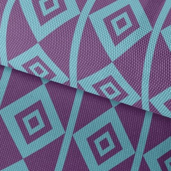 Psychedelic Purple Rhombus Waterproof Oxford