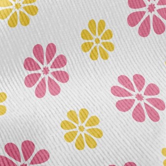 Two-Color Sweet Small Floral Standard Corduroy