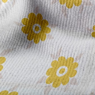 Light Yellow Small Round Flowe Terry