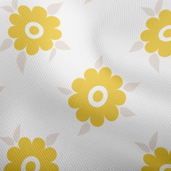 Light Yellow Small Round Flowe Dobby