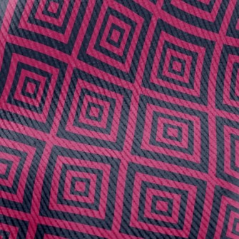 Pink Black Line Square Standard Corduroy