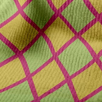 Two-Color Stitching Diamond Terry