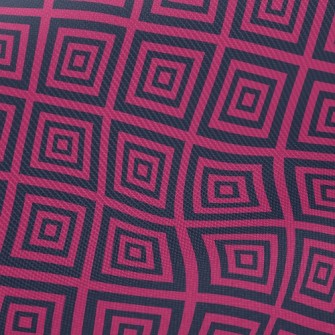 Pink Black Line Square Twill