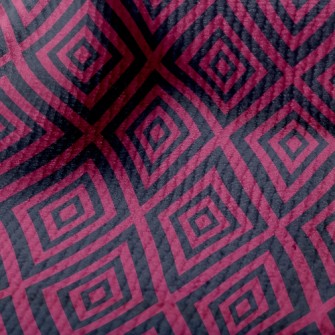 Pink Black Line Square Terry