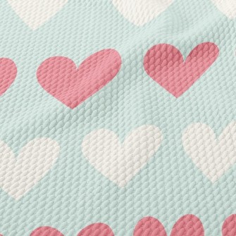 Pastel Bicolor Heart Birdseye Piqué