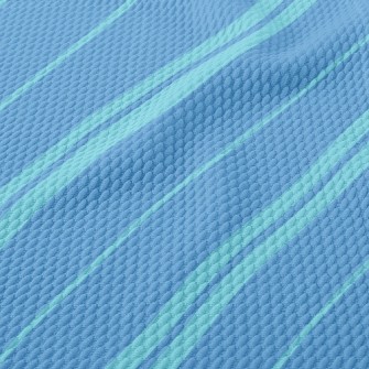 Temperament Diagonal Stripes Birdseye Piqué