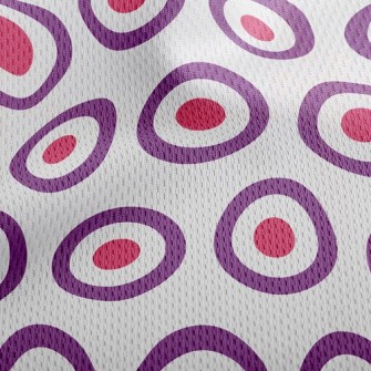 Empty Dot Circle Athletic Mesh Flat Back