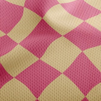 Mystery Checkerboard Athletic Mesh Flat Back