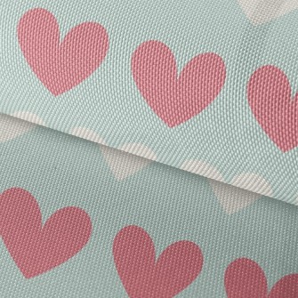 Pastel Bicolor Heart Waterproof Oxford