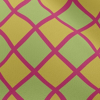 Two-Color Stitching Diamond Chiffon