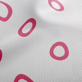 Red Line Dot Athletic Mesh Flat Back