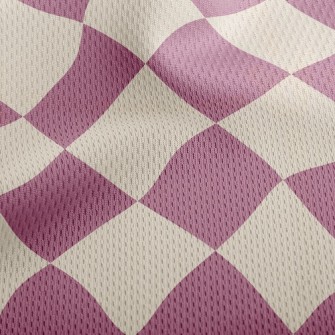 Checkerboard Rhombus Athletic Mesh Flat Back