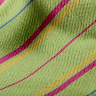 Green Diagonal Stripes Terry