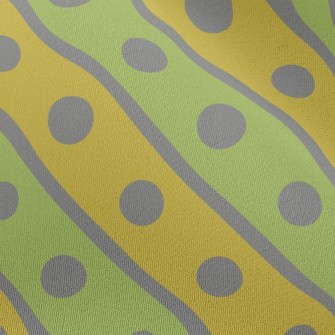 Dots Inside Diagonal Stripes Chiffon