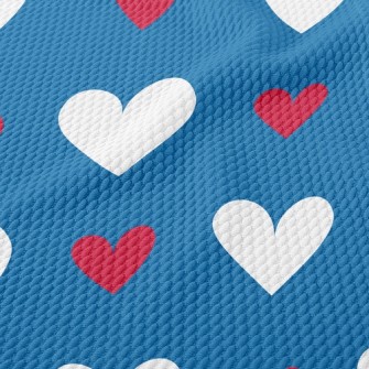 Fashion Two-Color Heart Birdseye Piqué