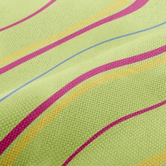 Green Diagonal Stripes Performance Linen