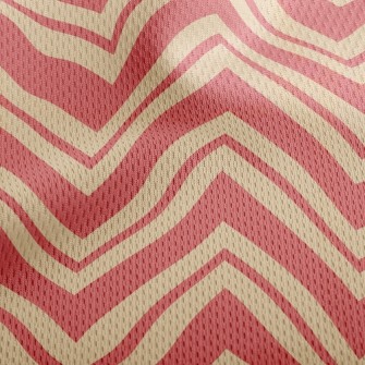 Simple Zigzagging Lines Athletic Mesh Flat Back