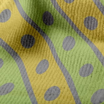 Dots Inside Diagonal Stripes Terry