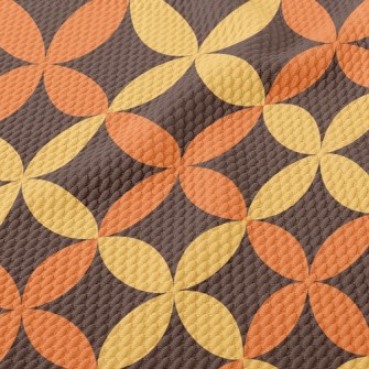 Two-Color Petal-Shaped Floral Birdseye Piqué