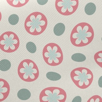 Circle Flower Dots Twill