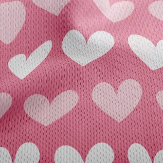 Sweet Double Color Love Athletic Mesh Flat Back