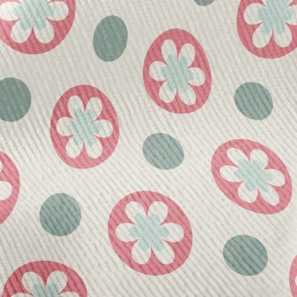 Circle Flower Dots Standard Corduroy