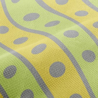 Dots Inside Diagonal Stripes Performance Linen