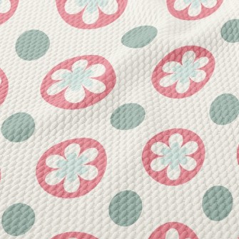 Circle Flower Dots Birdseye Piqué