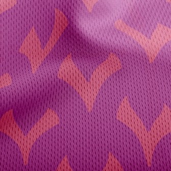 Geometric Heart Athletic Mesh Flat Back