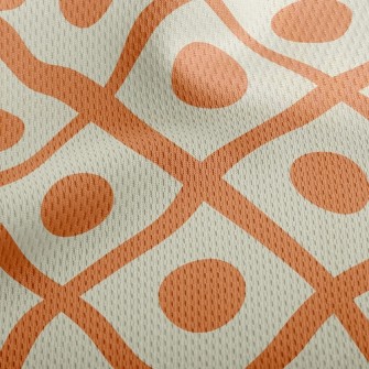 Round Dots Squares Athletic Mesh Flat Back
