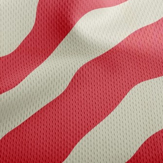 Diagonal Stripes Athletic Mesh Flat Back