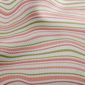 Different Stripes Athletic Mesh Flat Back
