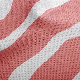 Diagonal Stripes Athletic Mesh Flat Back