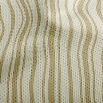 Thick And Thin Deformed Stripe Athletic Mesh Flat Back