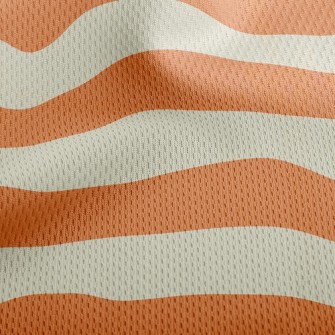 Serious Horizontal Stripes Athletic Mesh Flat Back
