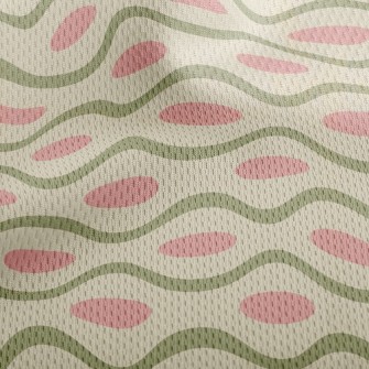 Elliptical Wave Athletic Mesh Flat Back