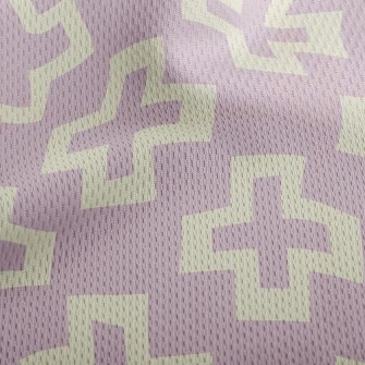 Stacked Cross Athletic Mesh Flat Back