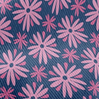 Playful Pink Flower Standard Corduroy