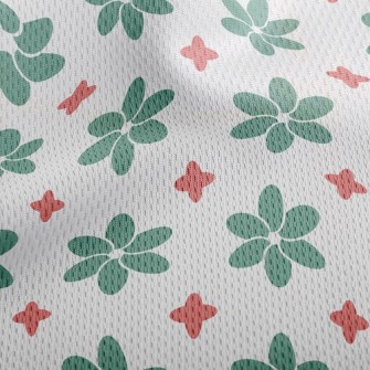 Flower Cross Athletic Mesh Flat Back