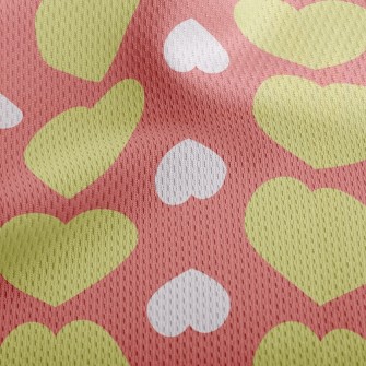 Arrange Hearts Upside Down Athletic Mesh Flat Back