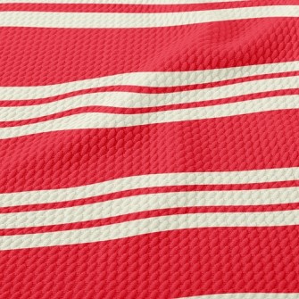 Horizontal Stripes Of Differen Birdseye Piqué