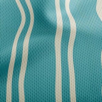 Thick And Thin Stripes Athletic Mesh Flat Back