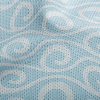 Curly Sea Waves Athletic Mesh Flat Back
