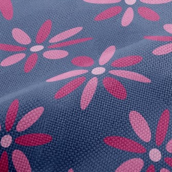 Playful Big Pink Flower Performance Linen