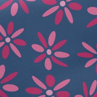 Playful Big Pink Flower Twill